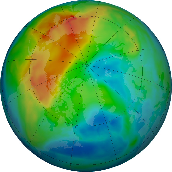 Arctic ozone map for 26 November 2014
